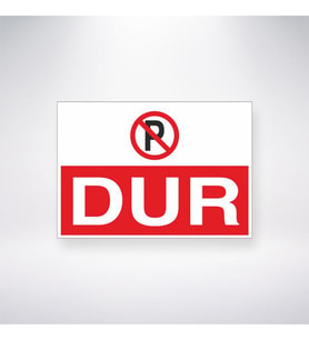 Dur  21x35 Arkası Yapışkanlı Levha