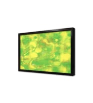 Sarı ve Yeşil Soyut Çerçeveli Mdf Tablo