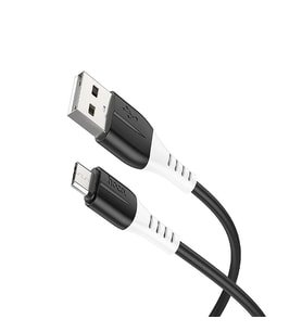HOCO X82 Micro USB to USB 2.4A Silikon Data ve Şarj Kablosu-(5775) - ETC6499-2334 (Siyah)