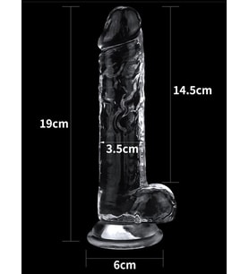 Flawless 7.5'' Clear Jel Dildo 19 cm