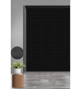 Bayeliss 803 Damarlı Siyah Blackout Polywood Jaluzi