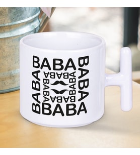 Baba Yazılı Babalar Gününe Özel Baskılı T Kupa Bardak