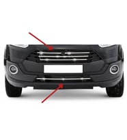 Ford Custom 2012-2017 Arası Krom Ön Tampon Çıtası 5 Parça