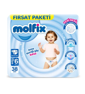 Bebek Bezi Fırsat Paketi 6 Beden 15+ Kg 38 Adet