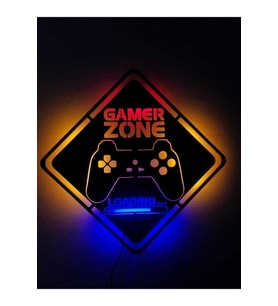Mony Tasarım Gamer Zone Ledli Ahşap Tablo