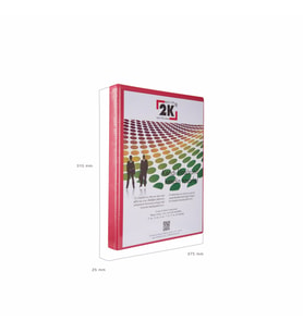 FİRMA EVRAK SUNUM KLASÖRÜ A4 PVC 2 CM 2 HALKALI (150 YAPRAK) 25,5X32 CM (Kırmızı)
