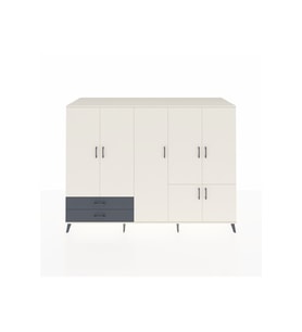 Kronos Dolap 12 Raflı 2 Çekmeceli 7 Kapaklı 220x59x163 Aytaşı-Aytaşı/Antrasit