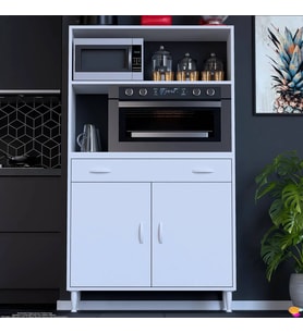 Modilayn VİO Fırın Dolabı (100x163,4x32.5 cm) Çekmeceli Kapaklı Mini/Midi Mikrodalga Mutfak Dolabı
