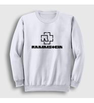 Presmono Unisex Beyaz Logo V2 Rammstein Sweatshirt 106011tt (Beyaz)