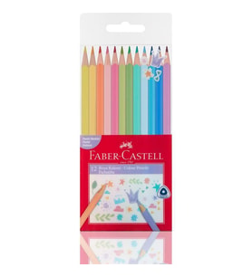 Kuru Boya 12 Renk Pastel Renkler Faber Castell Kuru Boya 12 Renk Pastel Tonlar (Karışık)