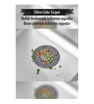 Silikon Lavabo Gideri Süzgeci (Antrasit)
