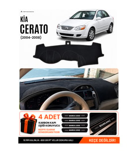 KİA CERATO (2004-2008) Uyumlu Torpido Örtüsü Torpido Kılıfı - Siyah