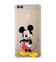 Huawei P Smart  Köşe Korumalı Antişok Kapak Mickey Mouse Tasarımlı Şeffaf  Kılıf