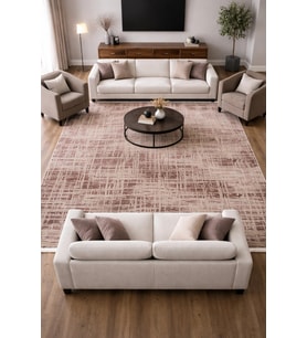 Hoom Rugs Emp Milan ML015 180x260 Modern Tozumaz Halı (Gri-Bakır)