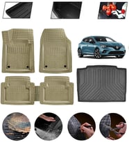 Renault Clio 5 2019-2023 Uyumlu Paspas Araca Özel Bagaj Havuzu MBS Bej