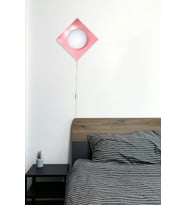 Kare Aplik Fişli Pembe (Siyah)