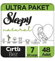 Sleepy 7 Beden Natural Bebek Bezi Ultra Paket 48 Adet