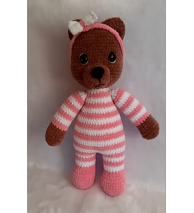 Şeker Ayıcık Uyku Arkadaşı Amigurumi Organik Oyuncak