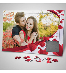 Sevgililer Günü Sürprizi Fotoğraflı 240 Parça Kişiye Özel Puzzle