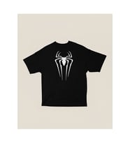 Spider-Man Logo Baskılı Unisex Tişört, Oversize Marvel Örümcek Adam Tişört