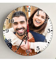 Kişiye Özel Ev hediyesi MDF 40 Cm Büyük Boy Fotoğraf baskılı Duvar Saati Sessiz Akar Mekanizmalı