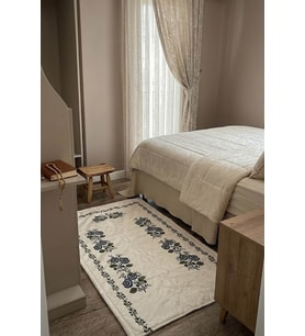 Kanaviçe Dijital Baskılı Kadife Tek Seccade 70x110cm