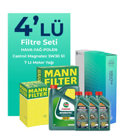 MANN Fiat Ducato 2.3 Dizel Filtre Bakım Seti Castrol Motor Yağlı (2006-2014) 4 Lü