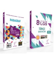 KARE KÖK YAYINLARI LGS 8.SINIF PARAGRAF SORU BANKASI + TÜRKÇE 20'li DENEME KİTABI
