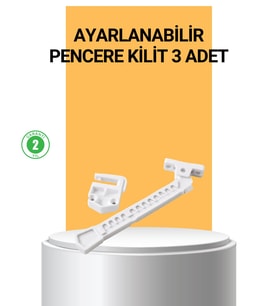 Northcity Pencere Cam Emniyet Kilidi Açılma Sınırlayıcı Set - Çocuk ve Evcil Hayvan Güvenliği İçin Geliştirilmiş Dayanıklı Çözüm