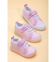 Şirinbebe Şiringenç Keten Pembe Kız İlkadım Bebek Çocuk Ayakkabısı