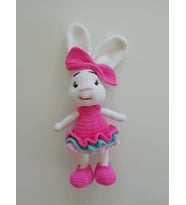 Sevimli Paskalya Tavşanı Amigurumi Organik Oyuncak
