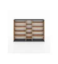 Arges Dolap 11 Raflı  220x30x163 Çam-Antrasit/Çam