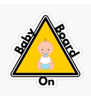 Arabada Bebek Var Sticker oto Yapıştırma Etiket 18cm MD8