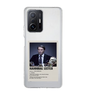 Redmi Mi 11T/Mi 11T Pro Uyumlu Hannibal Lecter Minimalist Poster Desenli Şeffaf Telefon Kılıfı