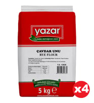 Yazar Taş Değirmende Öğütülmüş Çavdar Unu 5 Kg x 4 Paket