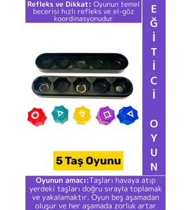 Eğitici Çocuk Refleks El Göz Koordinasyonu Beceri Gelişimi Eğlenceli Squid Game Beş Taş Oyunu