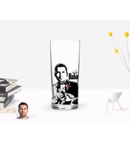 BK Gift Kişiye Özel Renkli Baskılı Godfather Baba Tasarımlı Rakı Bardağı-4 (Beyaz)