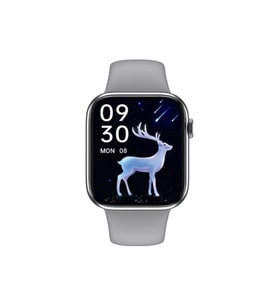 Hw56 Plus Gri Smart Watch 7 Akıllı Saat Wireless Charging Çift Buton Aktif Her Telefona Uyumlu