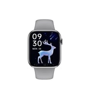 Hw56 Plus Gri Smart Watch 7 Akıllı Saat Wireless Charging Çift Buton Aktif Her Telefona Uyumlu