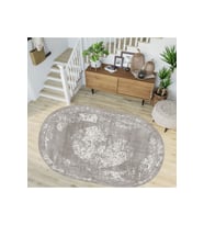 Eliana Home Baskılı, Yıkanabilir Kaymaz Taban Oval Halı TYC00515951919 100x150 cm (Bej)