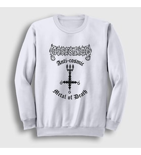 Presmono Unisex Beyaz Anti Cosmic Dissection Sweatshirt 437838tt (Beyaz)
