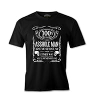 Certified Asshole Man Siyah Erkek Tshirt