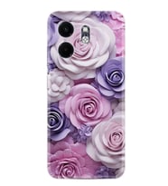 Infinix Smart 9 Kılıf Boutique Baskılı Resimli Mor Güller Pcode -029