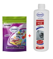 Ersağ Renkli Çamaşır Yıkama Tozu 1000 G + Çamaşır Aktif 1000 Ml. (Renksiz)