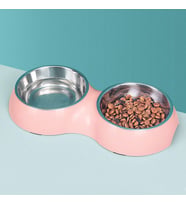 Paslanmaz Çelik 700 ml Pembe Kaymaz Taban Kedi Köpek Mama Ve Su Kabı cin571pm