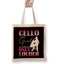 Cello Girl Cellist Musician Cello Player Musical Instrument Bez Çanta Uzun Saplı