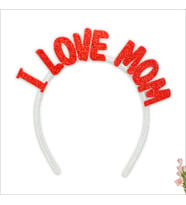 I Love MoM Taç - Kırmızı