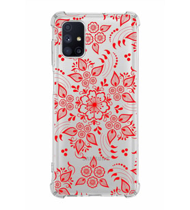 Samsung Galaxy M51  Köşe Korumalı Antişok Kapak Nostalji Desen Tasarımlı Şeffaf  Kılıf