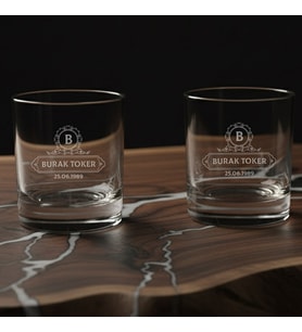 Sevgiliye Özel 2’li Premium Kutulu Speyside Whiskey İsim Yazılı Bardaklar