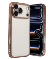 iPhone 17 Pro Razer Lensli Silikon - Çöl Titanyum